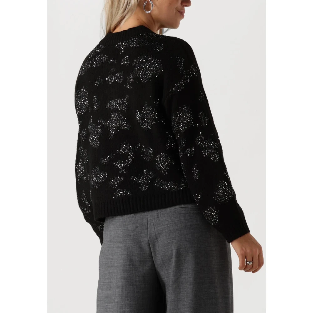 Object Zwarte Gebreide Vest voor Vrouwen Black Dames