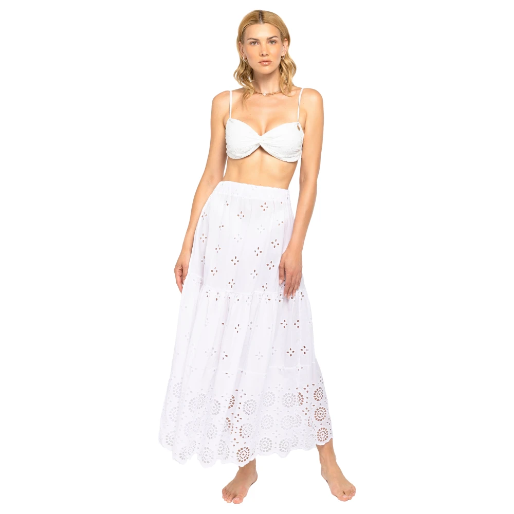 4Giveness Lange Sangallo Rok Cover Up White Dames