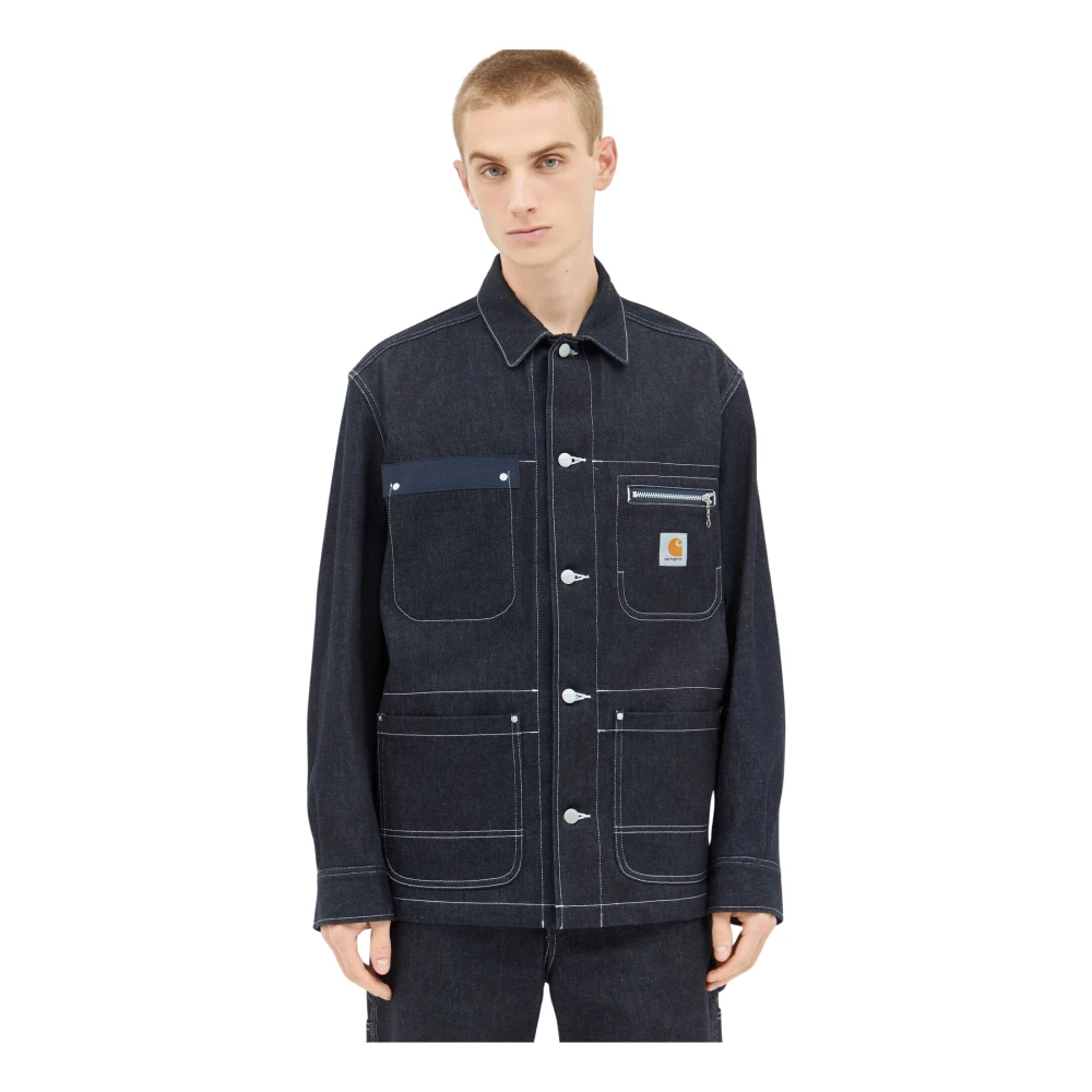 Junya Watanabe Klassieke Denimjas met Topstitching Blue Heren