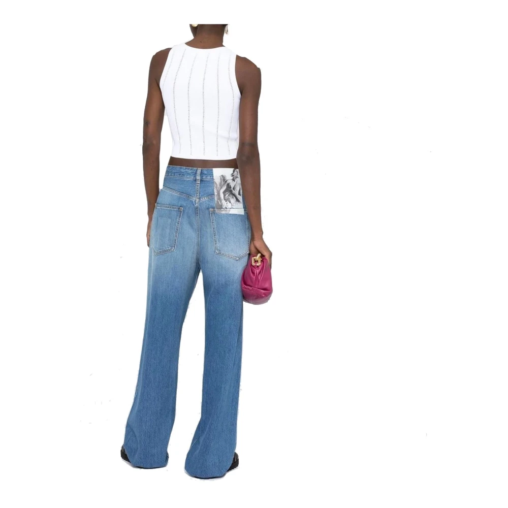 Valentino Archief Patch Jeans Blue Dames