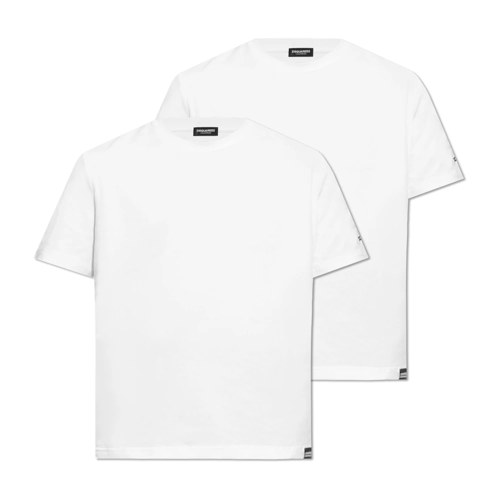 Dsquared2 T-shirt tweepak White Heren