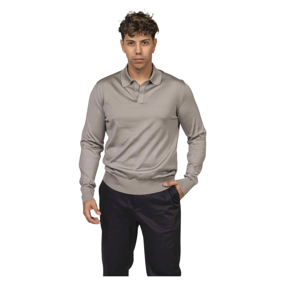 Dolce & Gabbana Mannelijk Grijs Tops Heren, L, Polo M0263