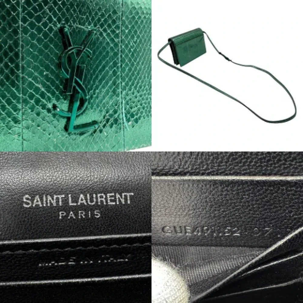 Saint Laurent Vintage Pre-owned Leather shoulder-bags Green Dames