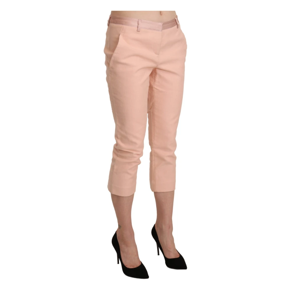 Ermanno Scervino Stijlvolle Roze Skinny Capri Broek Pink Dames