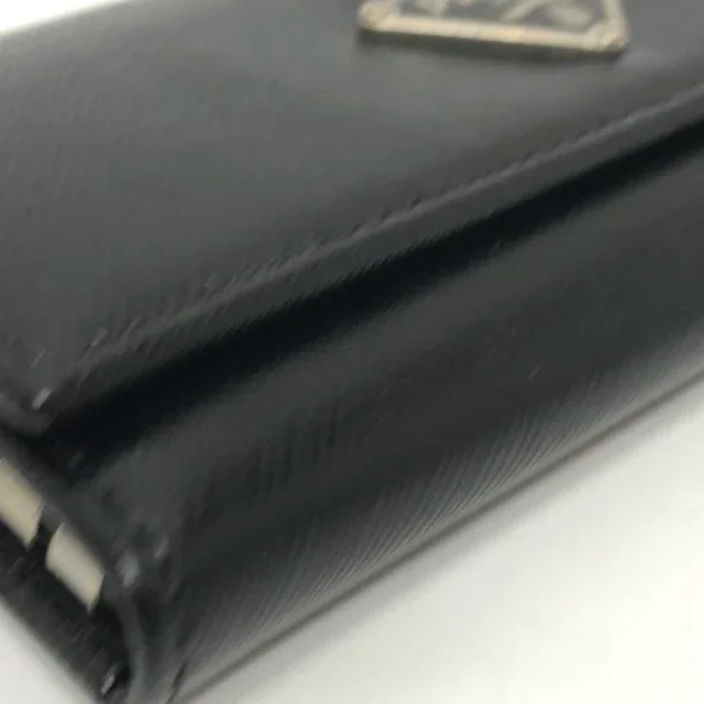 Prada Vintage Pre-owned Canvas key-holders Black Dames