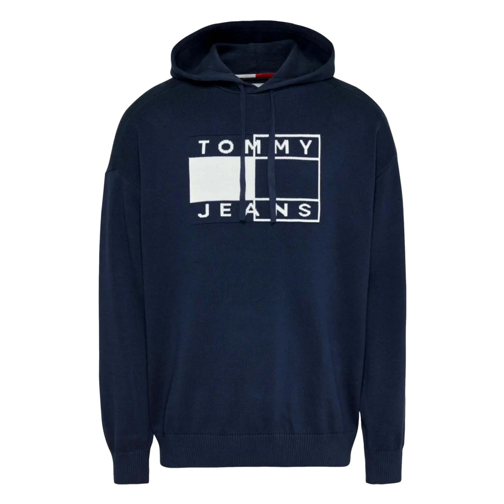 Tommy Jeans Blue Hoodies, Male, M, Hoodie
