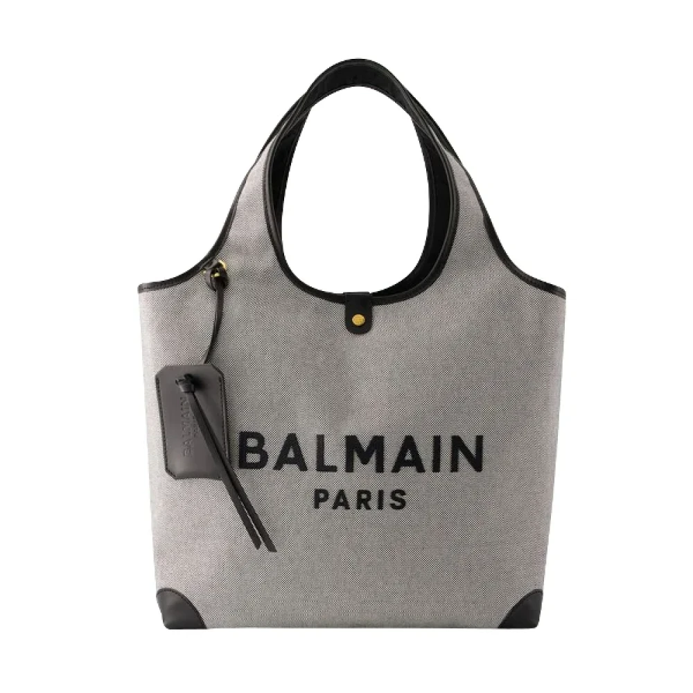 Balmain Canvas shoulder-bags Gray Dames