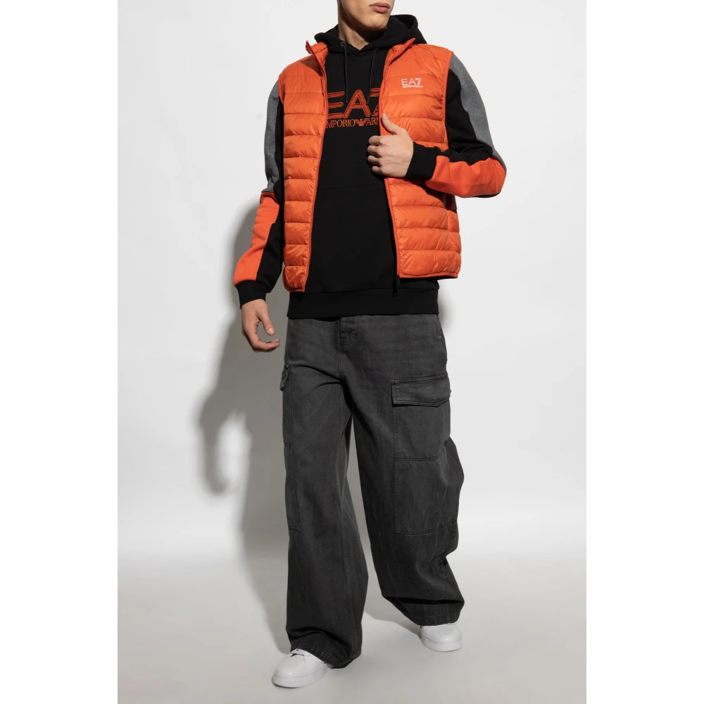 Emporio Armani EA7 Donsvest met opstaande kraag Orange Heren