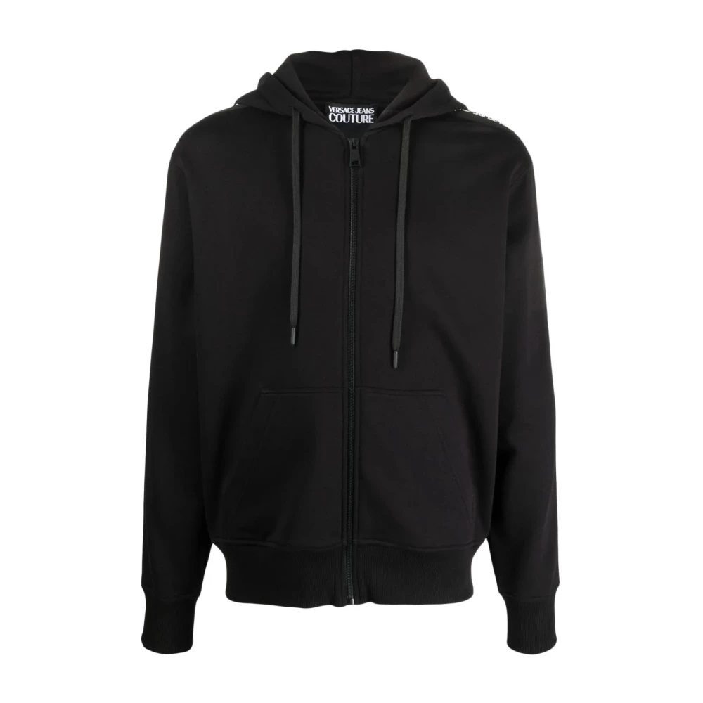Versace Jeans Couture Men's Black Zip-Throughs, M, Cotton Sweatshirts Jumpers Hoodies