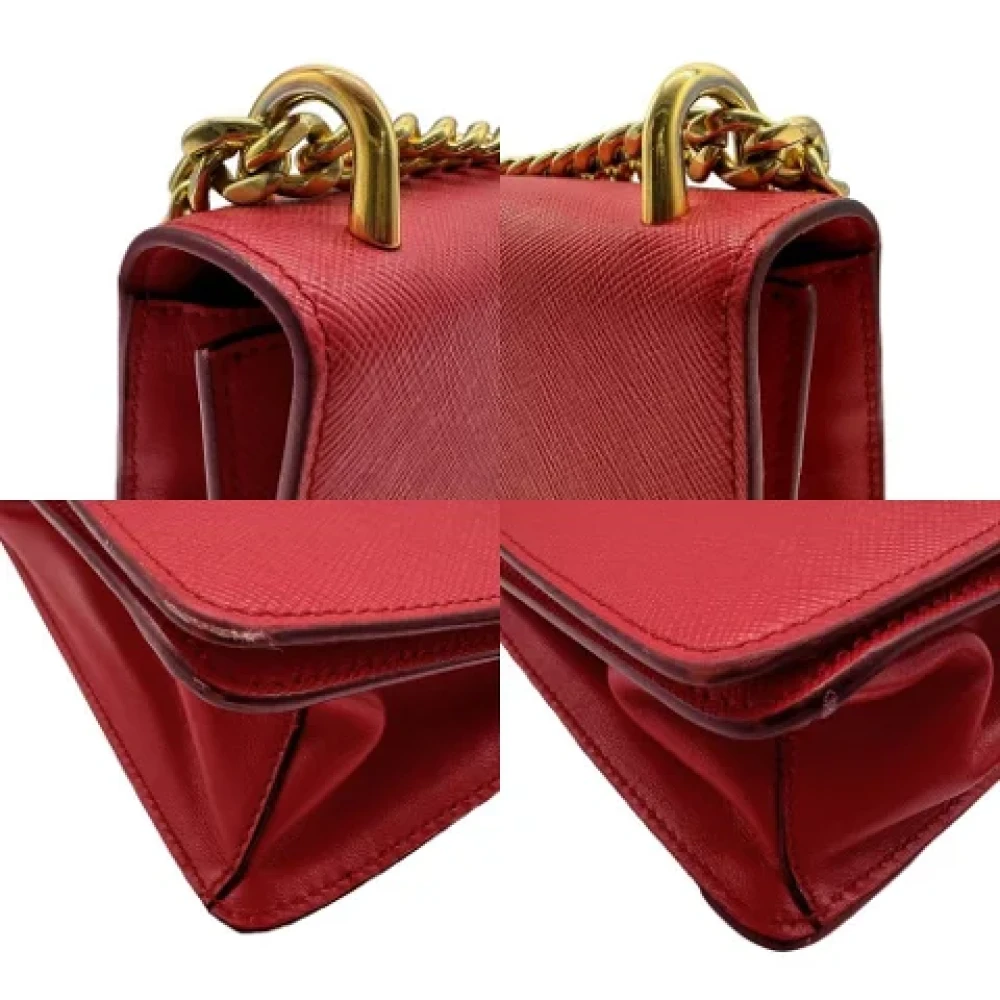 Prada Vintage Pre-owned Leather prada-bags Red Dames