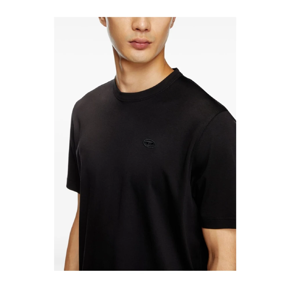 Diesel Aanpassen Splitten T-Shirt Black Heren