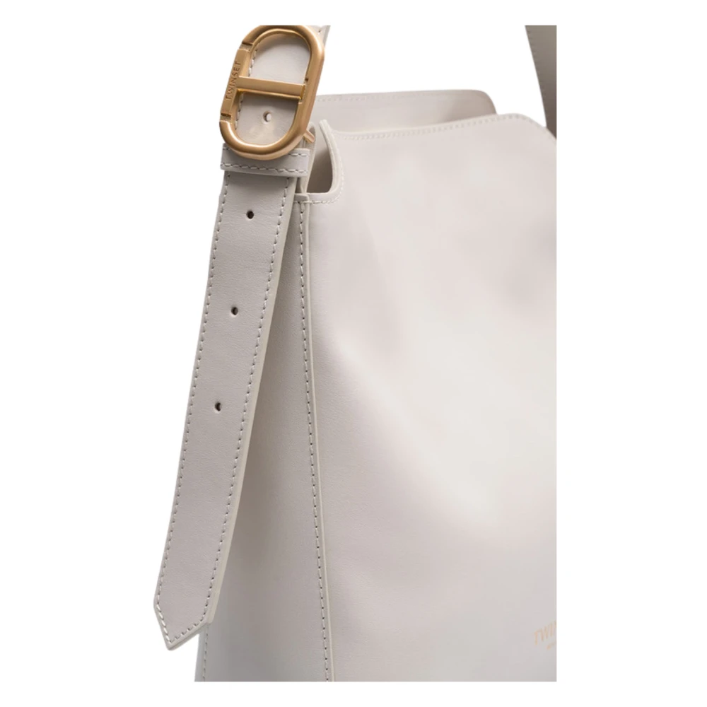 Twinset Jolie Hobo Tas van Glad Kalfsleer Gray Dames