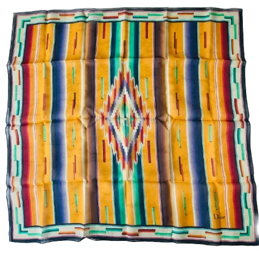 Dior Vintage Pre-owned Silk scarves Multicolor Dames