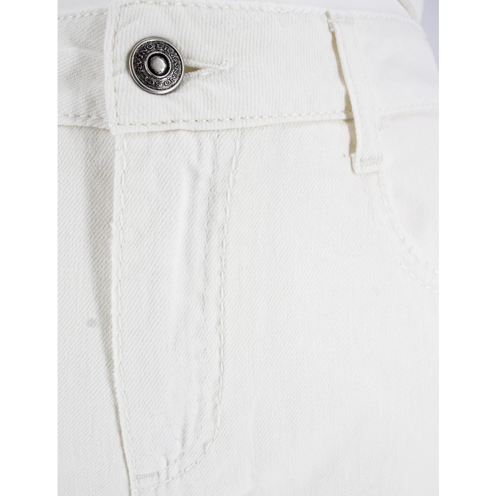 Ermanno Scervino Wide-Leg High Waist Denim Jeans White Dames