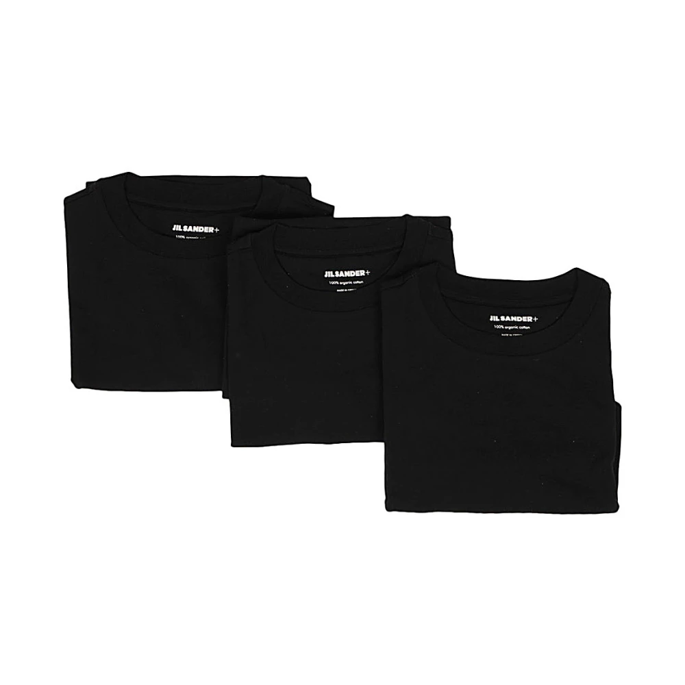 Jil Sander Zwart T-Shirt 3-Pack Black Heren