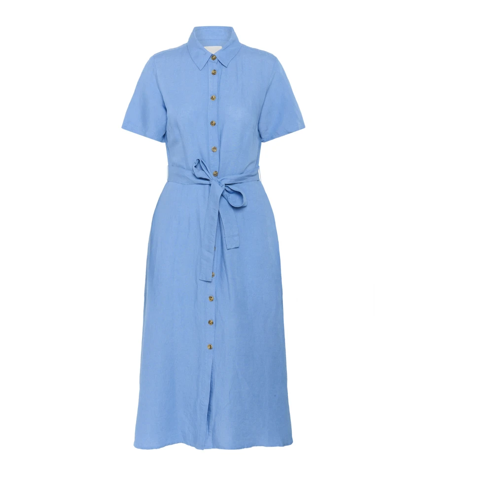 Part Two Blauwe Jurk met Riem Blue Dames