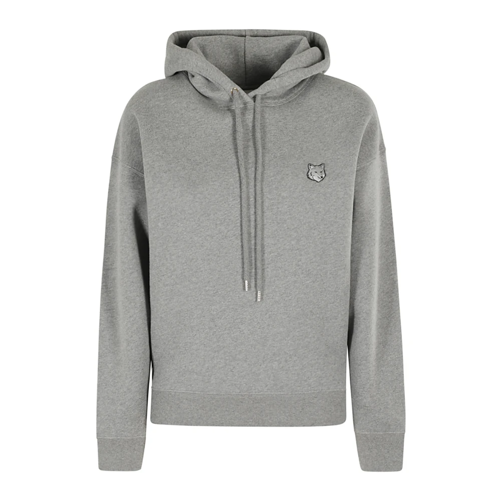 Maison Kitsuné Vossenkop Patch Hoodie Gray Dames