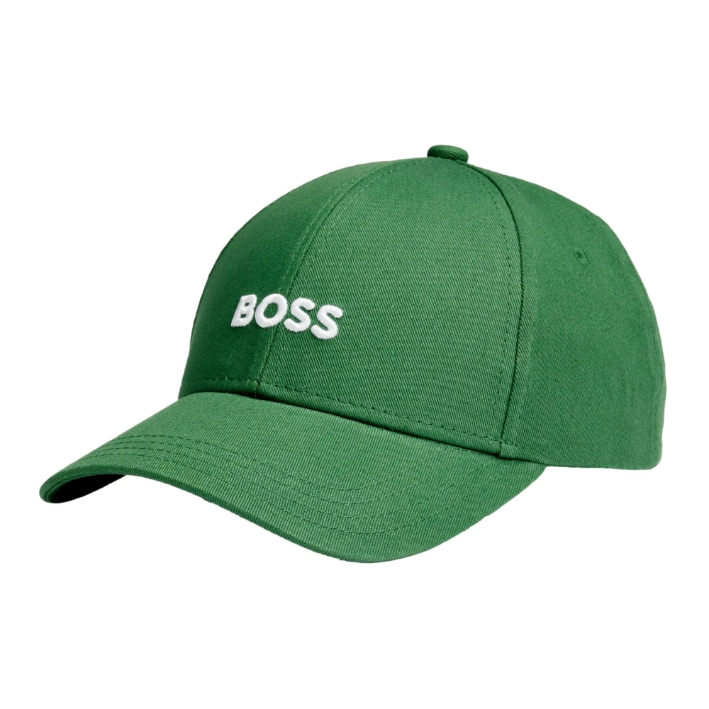 Hugo Boss Groene Twill Katoenen Pet met Geborduurd Logo Green Heren
