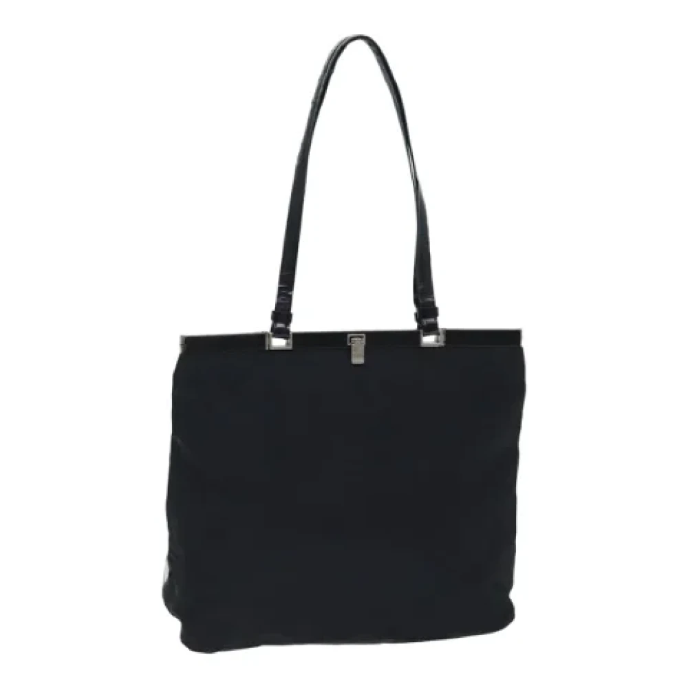 Prada Vintage Pre-owned Leather handbags Black Dames