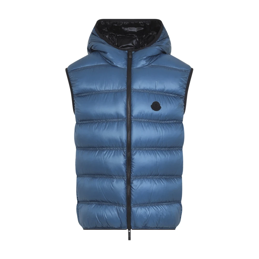 Moncler , Waistcoats, Male, Blue, L, Panestrel Vest