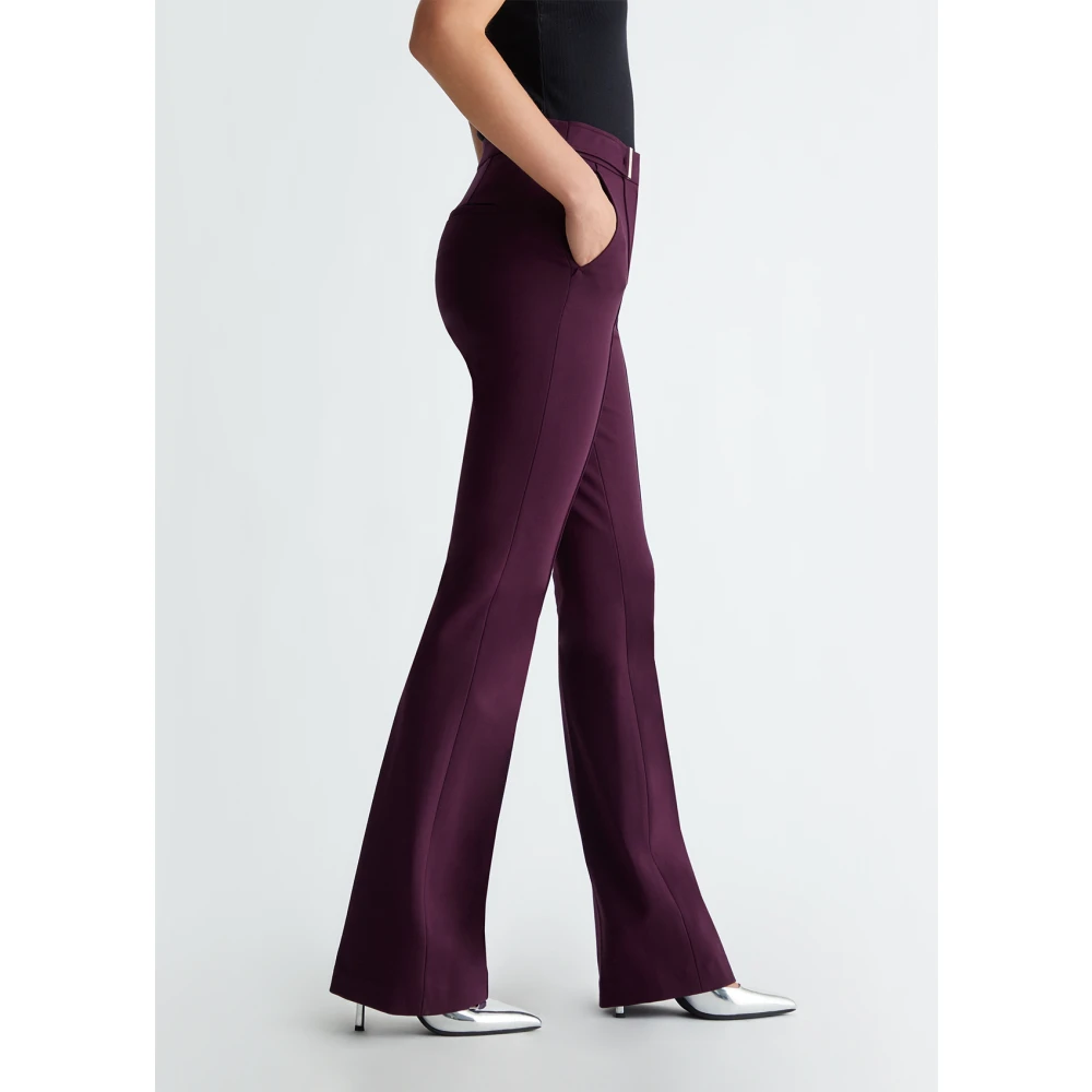 Liu Jo Flare Stretch Broek Purple Dames