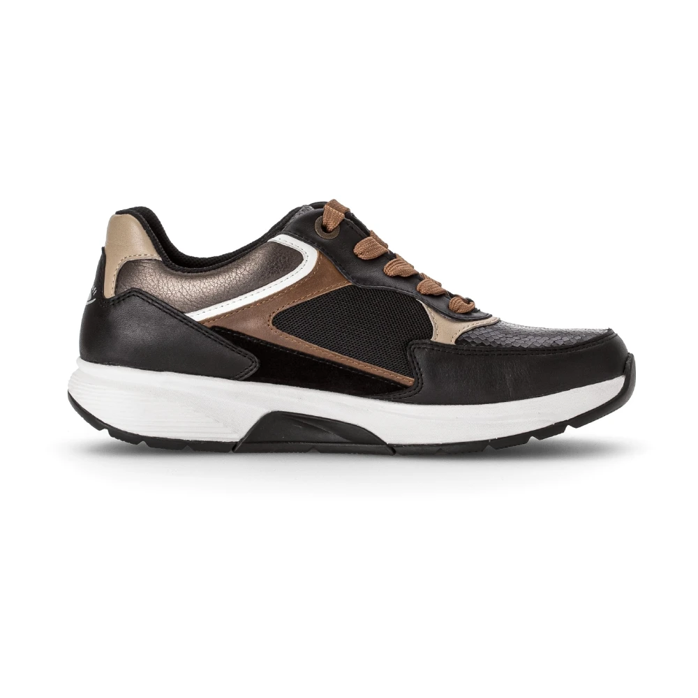 Gabor Zwarte Rolling Sneaker Comfortabele Trainers Dames Schoenen