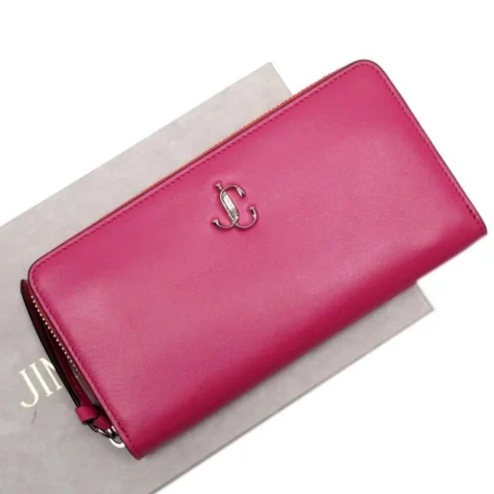 Jimmy Choo Pre-owned Leather wallets Pink Dames