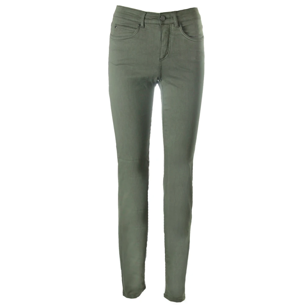 C.ro Women's Green Slim-Fit Trousers, 3XL, Magic Fit Slim Trousers