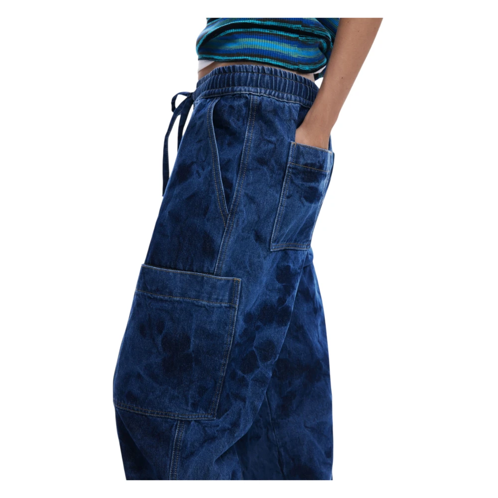 Desigual Baggy Jeans Women's Boyfriend Collection Blue Dames