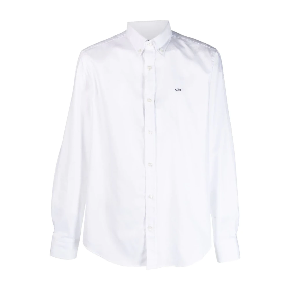 PAUL & SHARK Katoenen shirt met logo White Heren