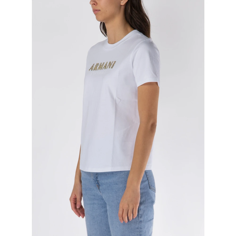 Armani Exchange Logo Front T-Shirt White Dames