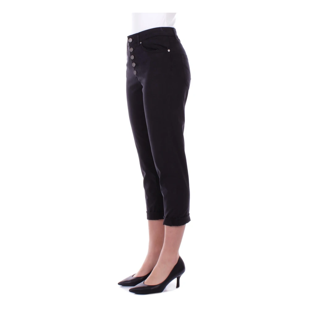Dondup Zwarte Broek met Knopen Black Dames