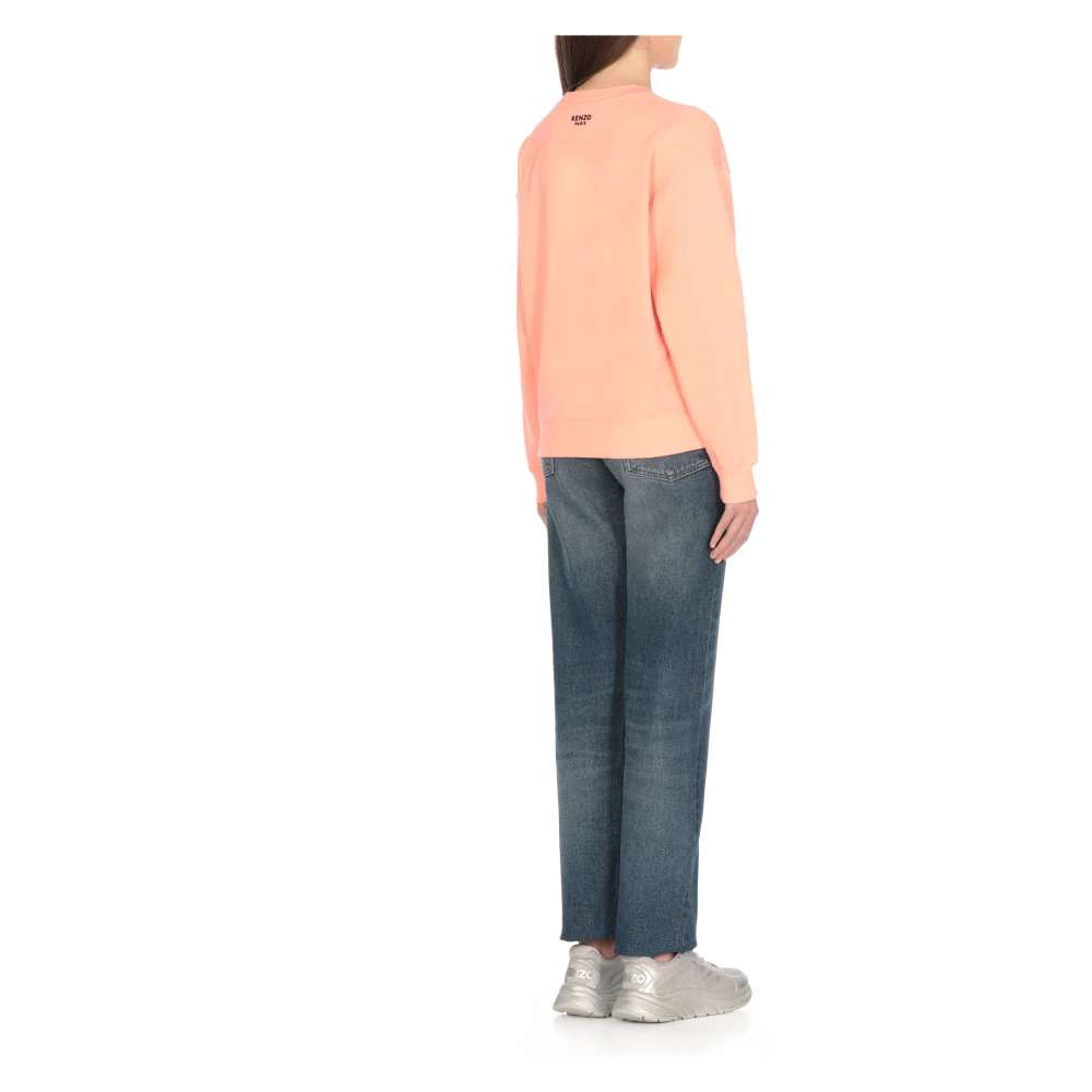 Kenzo Roze Katoenen Sweatshirt met Bloemenborduursel Pink Dames