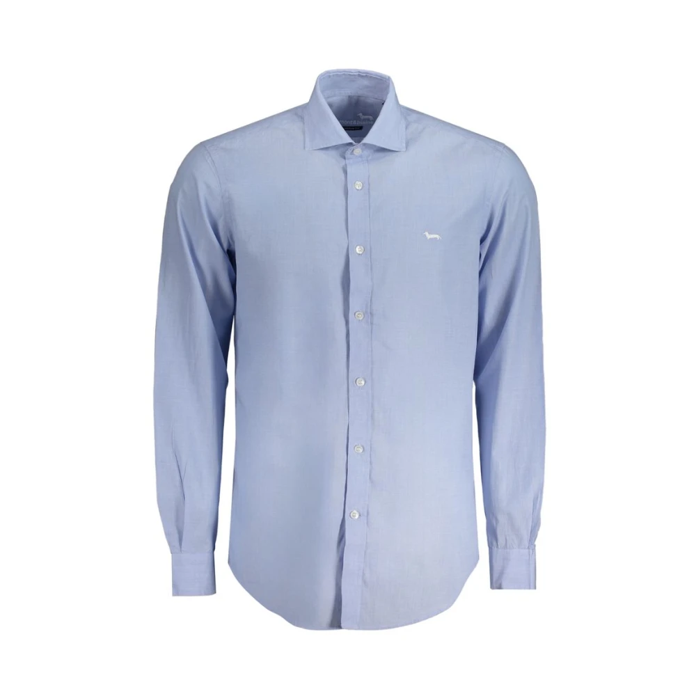 Harmont & Blaine Blauw Overhemd Lange Mouwen Franse Kraag Blue Heren