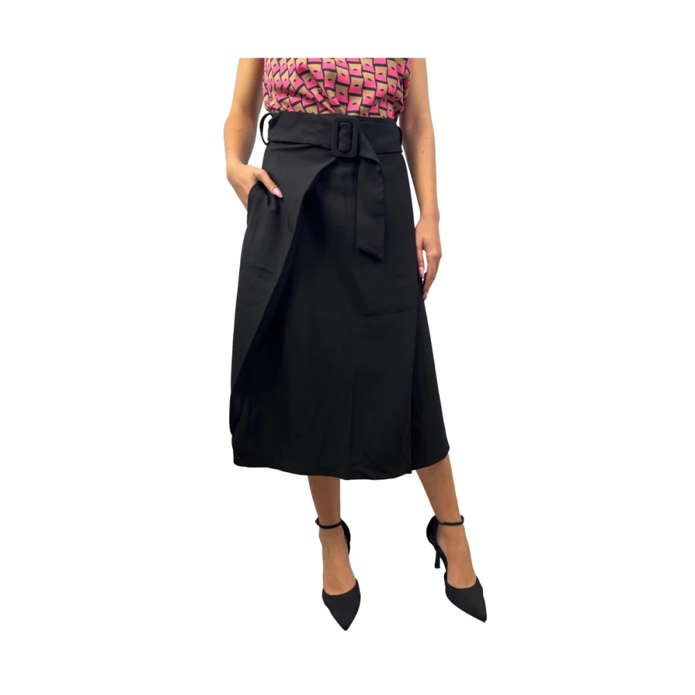 P.a.r.o.s.h. Zwarte Viscose Elastaan Rok Black Dames