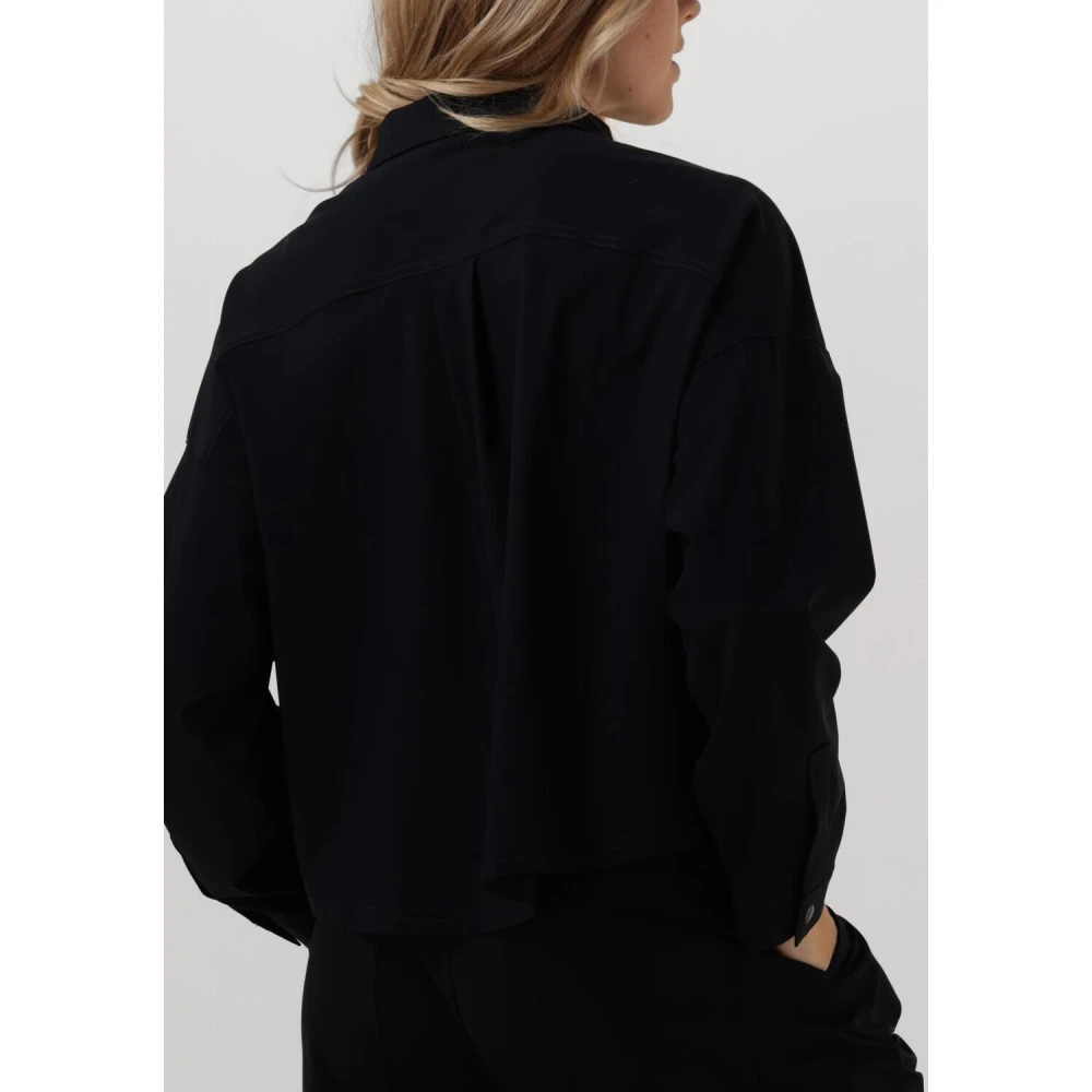 Penn&Ink N.Y Navy Blauwe Stijlvolle Blouse Blue Dames