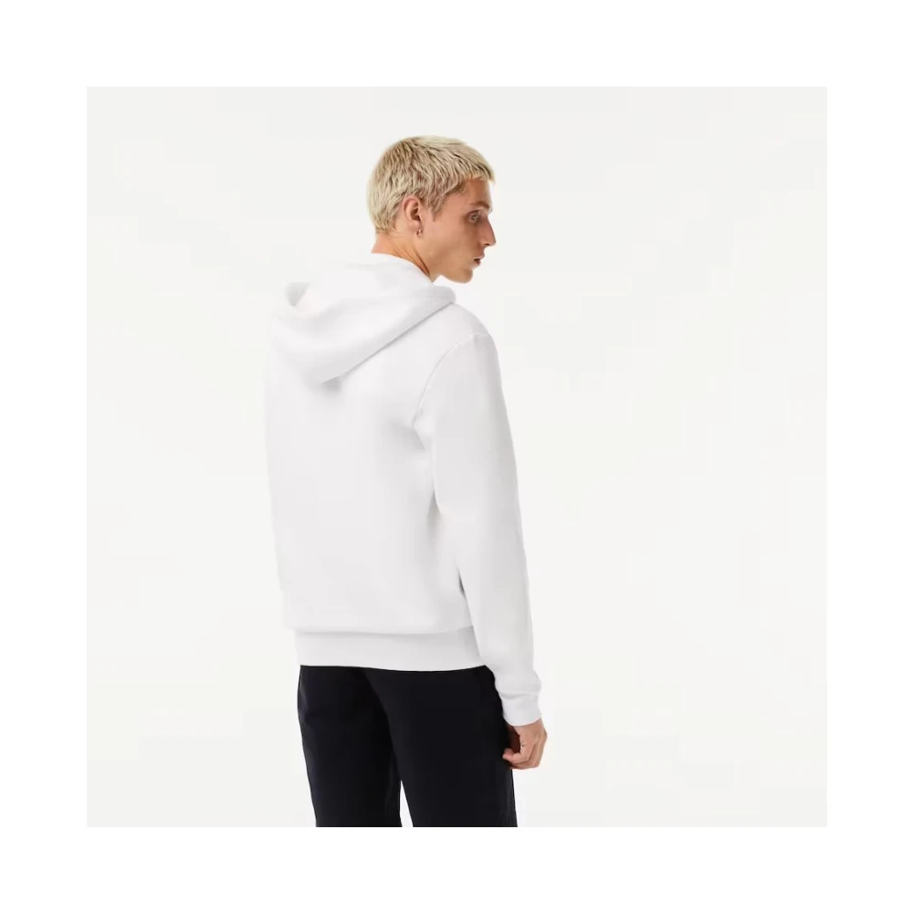 Lacoste Heren Zip Hoodie Comfortabel en Stijlvol White Heren