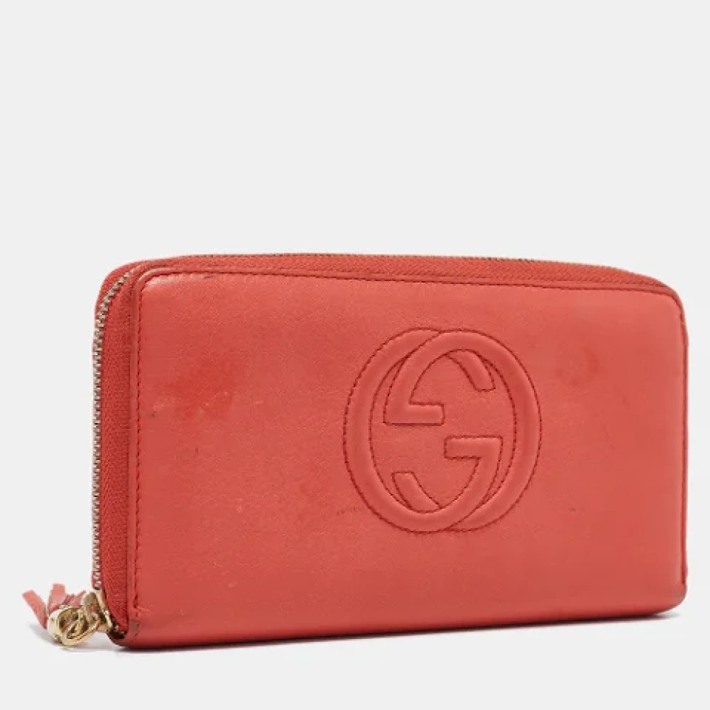 Gucci Vintage Pre-owned Leather wallets Orange Dames