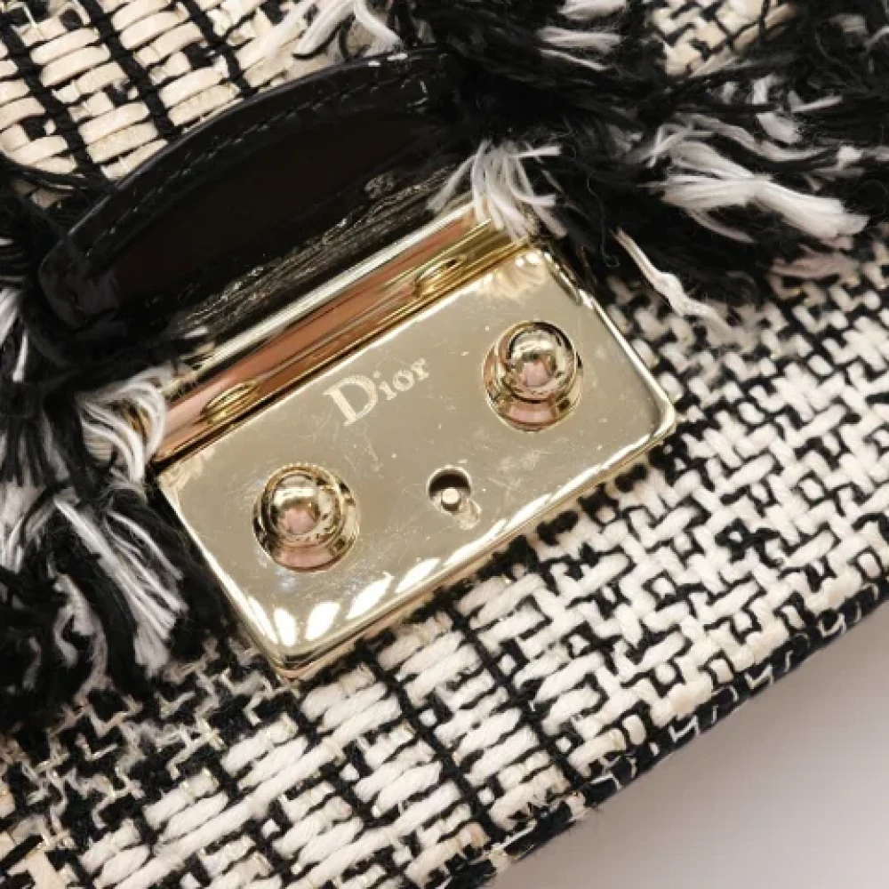 Dior Vintage Pre-owned Fabric shoulder-bags Black Dames