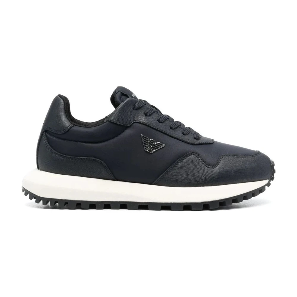 Emporio Armani Men's Blue Sneakers,, Casual Trainers Size 12 Uk