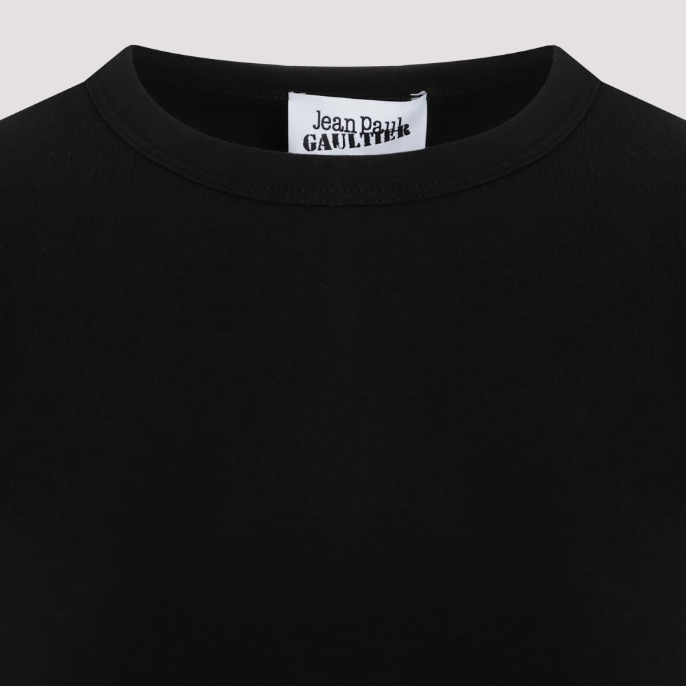 Jean Paul Gaultier Katoenen Baby Tee-Shirt Zwart Wit Black Dames