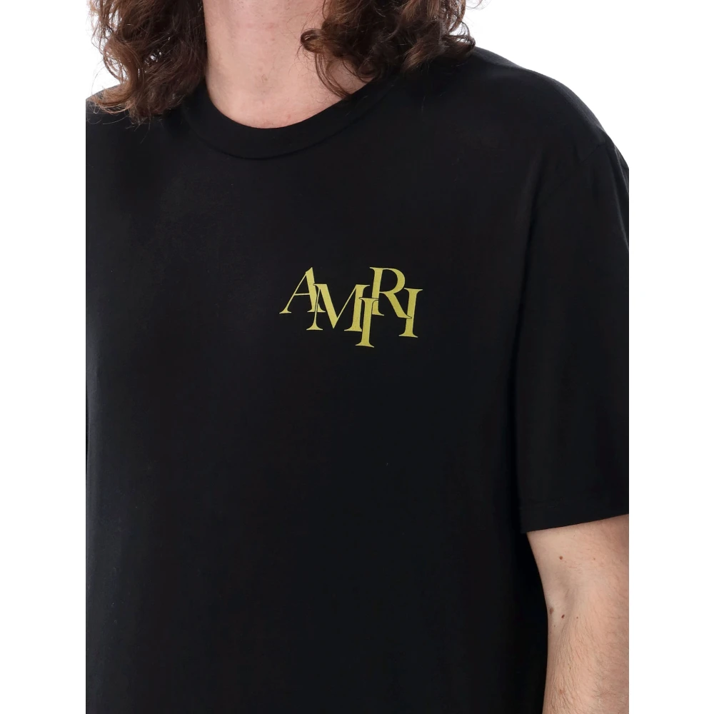 Amiri Kristal champagne T-shirt Black Heren