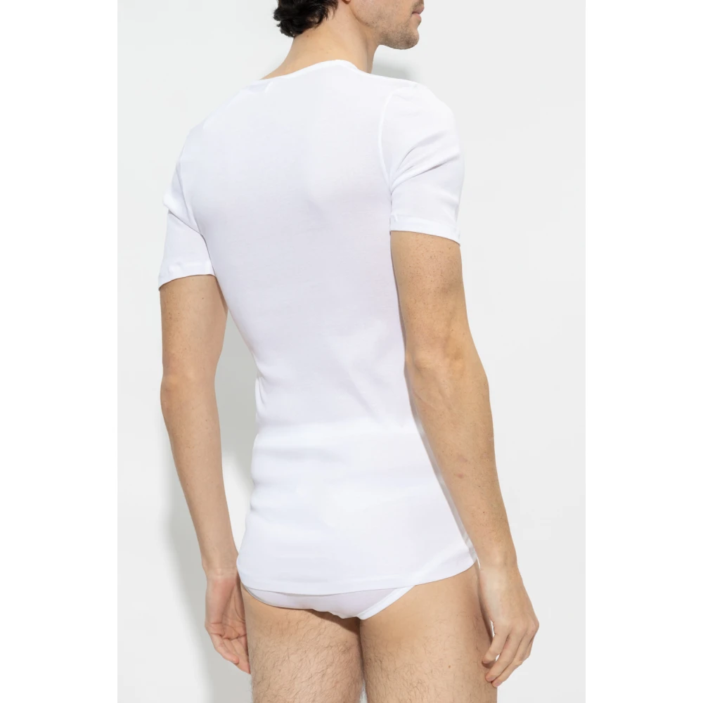 Hanro Katoenen T-shirt White Heren