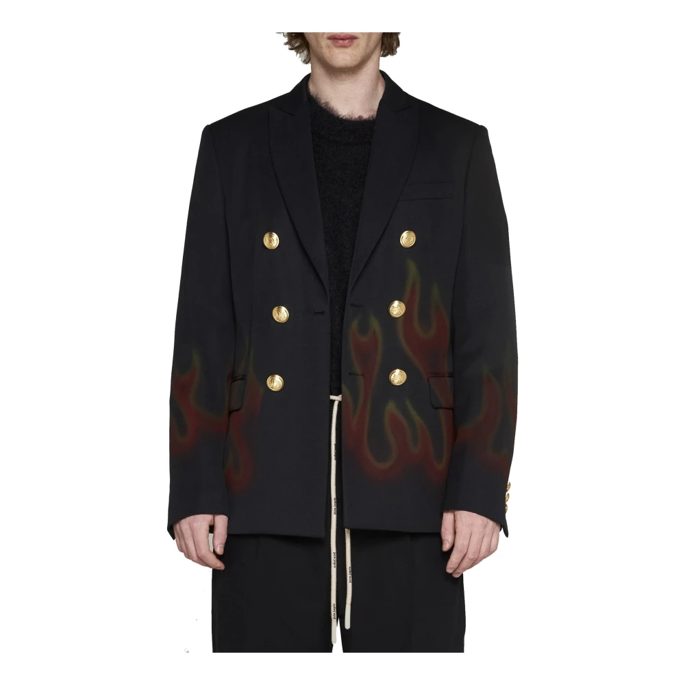 Palm Angels Vuurblazer met lange mouwen Black Heren
