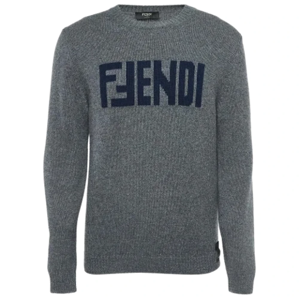 Fendi Vintage Pre-owned Cashmere tops Gray Heren