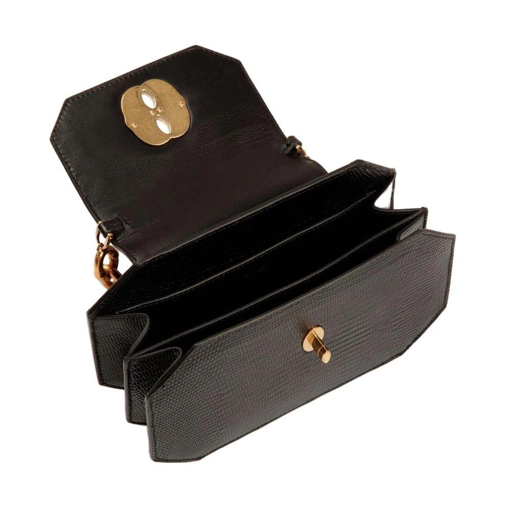 Bally Leren Schoudertas Black Dames