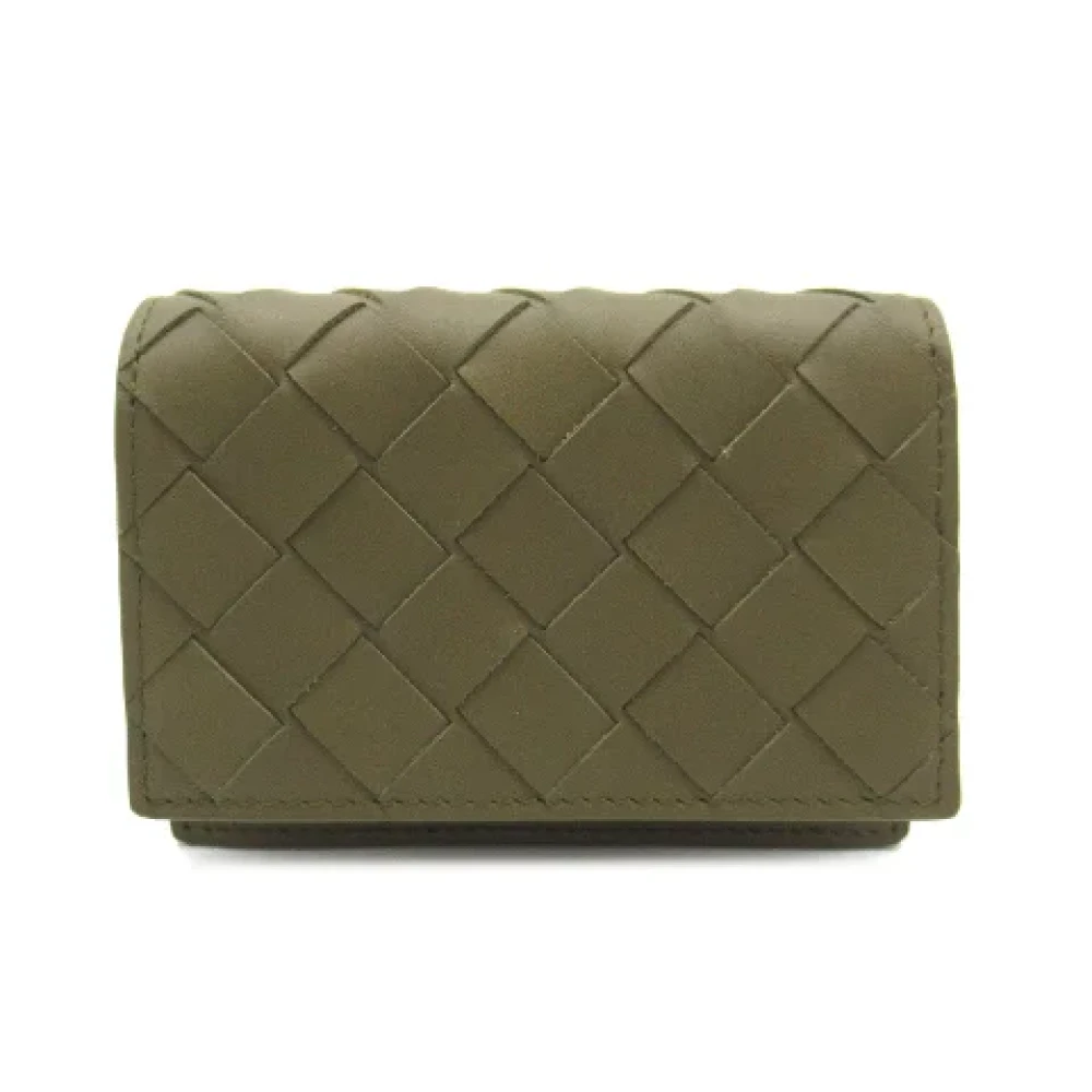 Bottega Veneta Vintage Pre-owned Leather wallets Green Dames