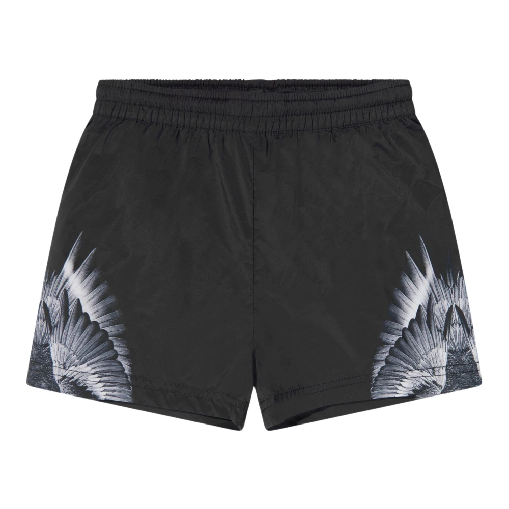 Marcelo Burlon Boys Black Shorts, 8 Y, Icon Wings Swim Shorts