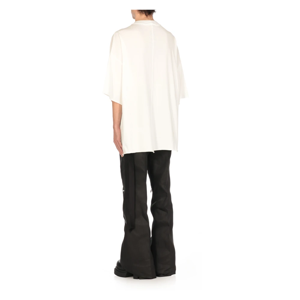 Rick Owens Wit Katoenen T-shirt met Logo White Heren