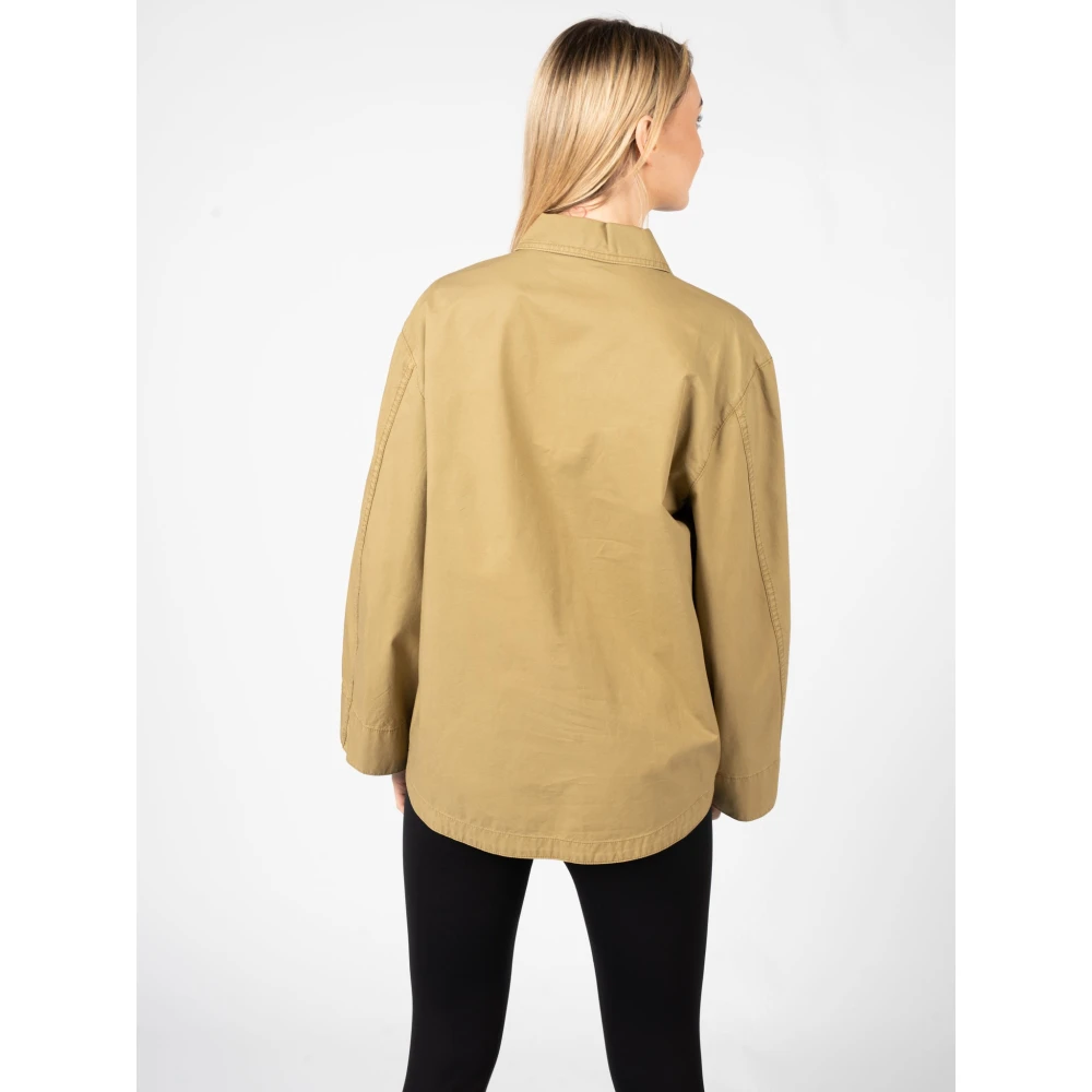 pinko Elegante Loose Fit Blouse Green Dames
